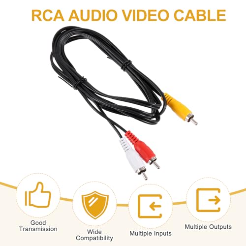 MECCANIXITY 2pcs RCA Splitter Cable, 1RCA Male to 2RCA Male 10" AV Audio Video Splitter Adapter Output Cables for Subwoofer Amplifier - size: 10 inch, style: 1RCA Male to 2RCA Male