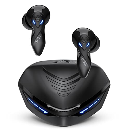 EKSA Wireless Gaming Earbuds, Bluetooth Headphones for Mobile Gaming, Switch, Music - 38ms Ultra Low Latency - 36 Hours Playtime - Game/Music Mode - Built in Mic - Noise Isolation