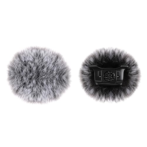 Microphone Windscreen for DJI MIC MINI (2024) Wireless Microphone Furry Wind Muff Accessories (2 Packs-Grey) - color: gray-2pcs