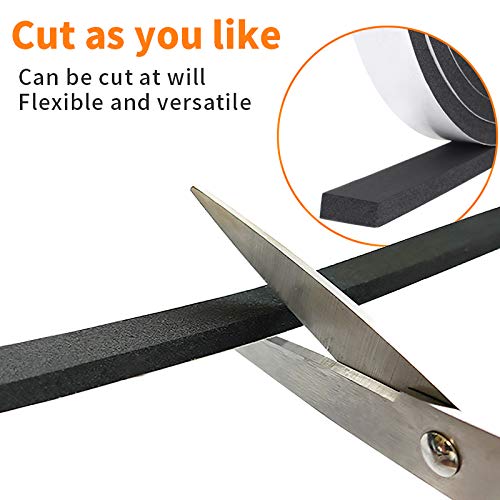 Foam Insulation Tape self Adhesive,2In x1/4In x 13Ft Weather Stripping for Doors and Windows,Sound Proof soundproofing Door Seal,Weatherstrip,Pipe Cooling, Air Conditioning Seal Strip - size: 2 in x 1/4 in x 13 ft