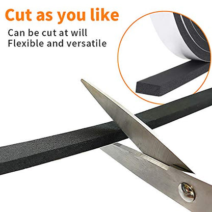 Foam Insulation Tape self Adhesive,2In x1/4In x 13Ft Weather Stripping for Doors and Windows,Sound Proof soundproofing Door Seal,Weatherstrip,Pipe Cooling, Air Conditioning Seal Strip - size: 2 in x 1/4 in x 13 ft