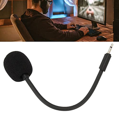 Game Mic Replacement for Gaming Headsets, Noise Cancelling Sponge, Adjustable Microphone Arm, 2.5mm Detachable Boom Microphone