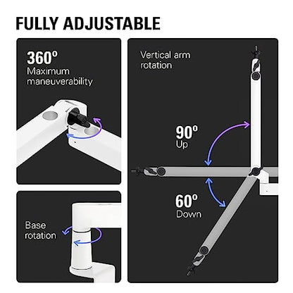 Elgato Wave Mic Arm LP White, Low Profile Boom Arm - style: Low Profile White