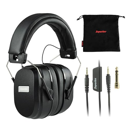 Superlux HD667 Drummer Isolation Headphones, 40mm Drivers, Volume Control | For drummers rehearsing, recording or playing live; closed-back isolation, 40mm drivers and quick inline for percussion