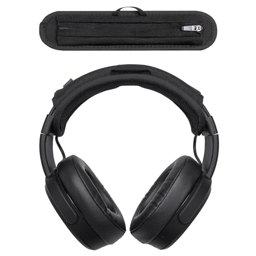 Headband Cushion Cover Compatible with Skullcandy Hesh Evo, Hesh ANC, Crusher ANC 2, Crusher Evo, Riff 2, Icon ANC Wireless Headphone, 6mm Thick Cushion, No Wobble Zipper Slider, Hanging Loop