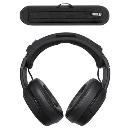 Headband Cushion Cover Compatible with Skullcandy Hesh Evo, Hesh ANC, Crusher ANC 2, Crusher Evo, Riff 2, Icon ANC Wireless Headphone, 6mm Thick Cushion, No Wobble Zipper Slider, Hanging Loop