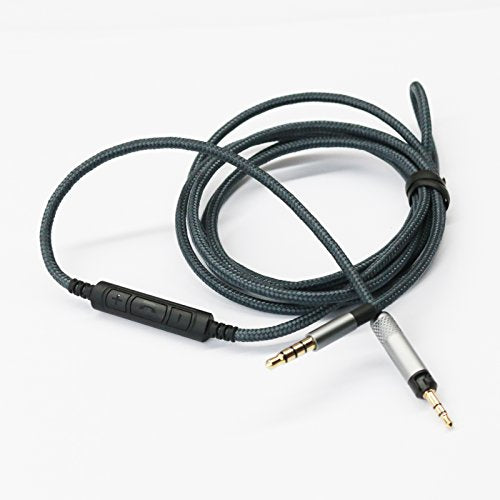 NewFantasia 3.5mm to 2.5mm Male Audio Cable Compatible with Audio Technica ATH-M50x(2.5mm Port), ATH-M40x, ATH-M70x, ATH-M60X Headphone, Remote Volume Mic Compatible with Samsung Galaxy Android Phone