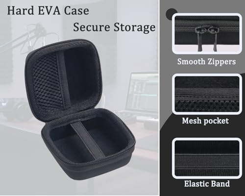Hard Protective Travel Case Compatible with Wireless Microphones, Boya Wireless Lavalier, Aikela, Leettus, Ejcc, Caiord, Pqrqp, Maybesta, Nptcl, Bulatry, Judkiom, Maxtop Mics,Black(CASE ONLY) - color: Black