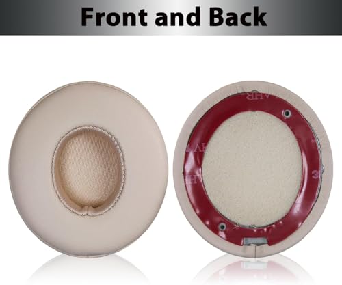 Adhiper Earpad Replacement for Beats Solo 3, Solo 2 Headphones, Silk Gold | Soft Protein Leather & Memory Foam Ear Pads Cushions, Fit Solo3 & Solo2, Replace Peeling, Cracked, Damaged Pads - color: Silk Satin Gold