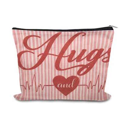 Valentines Day Gift Cosmetic Bag Travel Bag for Cosmetics with Hearts Hug Makeup Bag Pouch Romantic Gifts for Anniversary Toiletry Pouch Gf Presents for Birthday Fiancee Girlfriend Wife Gifts Ideas - color: Anniversary Gift Cosmetic Bag