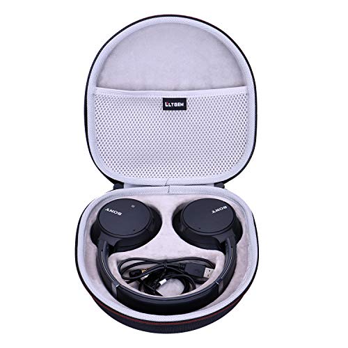 Case for Sony WH-CH720N/WH-CH520 Noise Canceling Wireless Headphones Gray | Hard Carrying Travel Case for Sony WH-CH720N/WH-CH520 Noise Canceling Wireless Headphones - color: Black+Gray