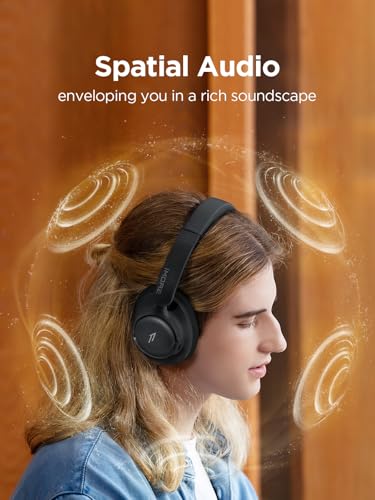 1MORE Wireless Bluetooth Noise-canceling Headphones - HQ31 SonoFlow SE Over-Ear Headphones with Hi-Res Audio, 90H Playtime, Clear Calls, Preset EQ Via App, Comfort for Home Office Travel(Black) - color: Black