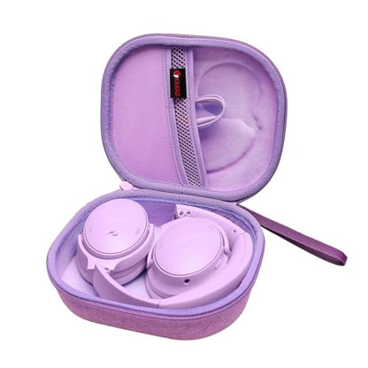 XANAD Hard Case for Bose QuietComfort, QC Ultra, QC 45, QC 35, QC45 SE, QC SE or Skullcandy Crusher Evo, Hesh ANC, Hesh Evo, Crusher ANC 2, Crusher, Riff 2 Noise Headphones（Outer Purple+Inner Purple） - color: Outer Purple+Inner Purple