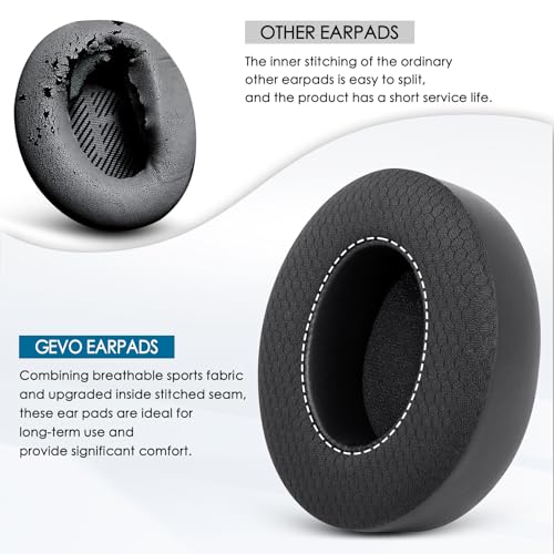 GEVO Earpads Replacement for Beats Studio 2/Studio 3 Wired & Wireless Headphones, Ear Pads Cushion for Beats Studio 2/Studio 3 with High-Density Noise Isolation Memory Foam (Mesh Black) - color: Mesh Black