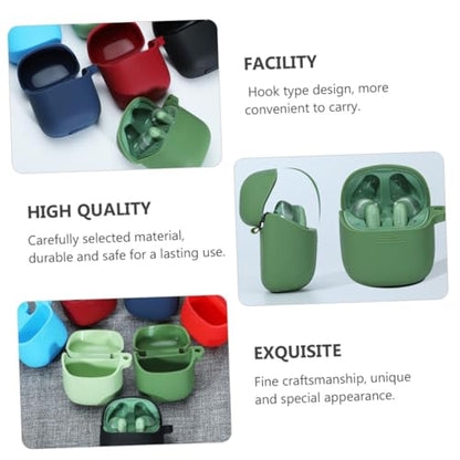 DOITOOL 1pc Silicone Wireless Earphone Cover Shockproof Protective Case for Tunetws Fashionable Full-Bodied Silicone Shell and Stylish Earbuds Cover Grass Green - color: Green