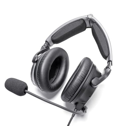 Replacement Ear Pads Headband Cushion Pad Compatible with Bose A30 Aviation Headset Including Inner Foam Filter Inserts, 3 Mic Covers Windscreen, Protein Leather Memory Foam (Refresh Kit)