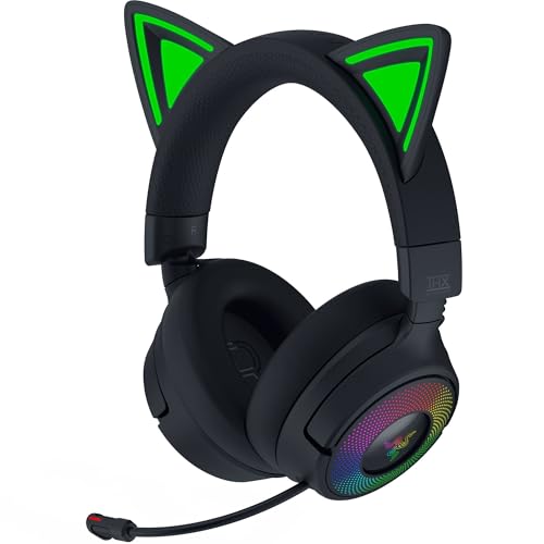 Razer Kraken Kitty V3 Pro Wireless RGB Gaming Headset, Black - color: Black