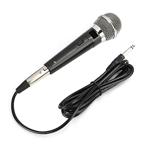 YS - 226 Unidirectional Wired Microphone, Handheld Dynamic Moving Coil Mic with Metal Mesh Pop Filter, Flat 50Hz - 15kHz Frequency Response for KTV, DVD, Amplifier, Mixer, Tour Bus