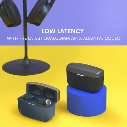 Human Things Genki Waveform - Kuro Black Low Latency Bluetooth 5.3 aptX Adaptive 50ms Noise Cancellation Wireless Gaming Earbuds…