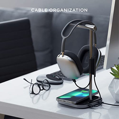 Satechi 2-in-1 Headphone Stand with Magnetic Wireless Charger