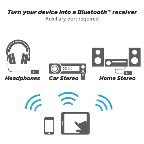 Scosche BTR3-SP BTFREQ Universal Bluetooth Wireless Audio Streaming and Handsfree Calling Receiver, Connect to Earbuds, Headphones, Car Stereo, Black - color: Black