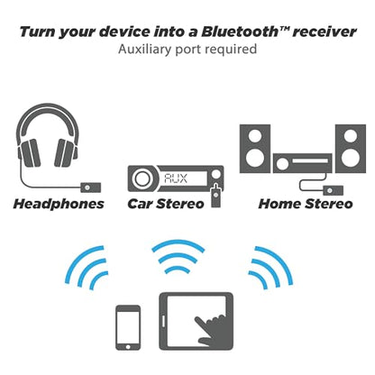 Scosche BTR3-SP BTFREQ Universal Bluetooth Wireless Audio Streaming and Handsfree Calling Receiver, Connect to Earbuds, Headphones, Car Stereo, Black - color: Black