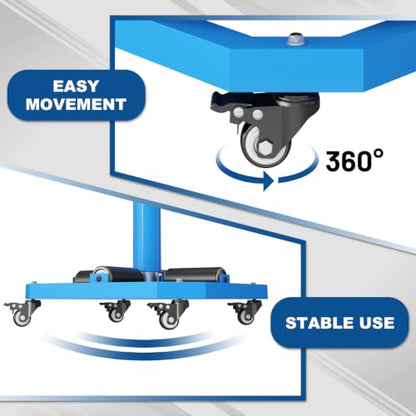 Heavy-Duty 1000 lbs Cable Reel Turntable – Portable Wire Spool Rack with Lockable Wheels, 20"x20" Wire Spool Holder for Horizontal Payout, Durable Cord Caddy for Damaged Cables