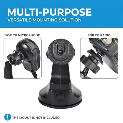 Universal Ham CB Radio Microphone Hanger, Round Knob Mic Holder Mount with 17mm Ball Joint Adapter for Motorola HLN9073B CDM1250 GM3688 GTX800 Kenwood TK768G TK868G TM471A Two Way Radio - style: 17mm Ball Jonit