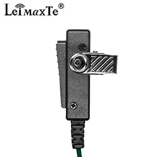 Two Way Radio Headset Compatible with Baofeng, Kenwood 2 Pin Walkie Talkie Surveillance Acoustic Tube Earpiece with Mic PTT, Camouflage Cable - color: Camouflage Cable