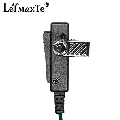 Two Way Radio Headset Compatible with Baofeng, Kenwood 2 Pin Walkie Talkie Surveillance Acoustic Tube Earpiece with Mic PTT, Camouflage Cable - color: Camouflage Cable