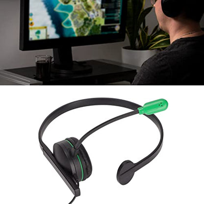 S481 Single Ear Gaming Headset 3.5mm Stereo Wired One Ear Headset with Mic and in Line Control for One Wired One Ear Headset, Gaming Chat Headset , 3.5mm