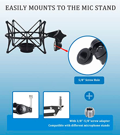 TLM 103 Shock Mount - Microphone Mount Compatible for Neumann TLM 103 M147 Condenser Mic by SUUNTOK,Black - color: Black