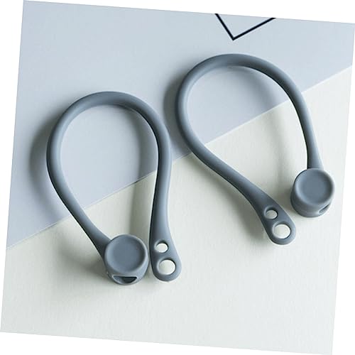 DOITOOL Stay in Place Anti-Slip Ear Hooks Covers Silicone Earbuds Holders for for Running Cycling (Grey)