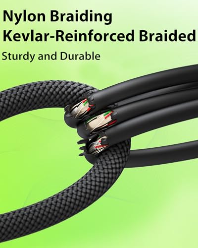 Short XLR Cables 1.5ft 2 Pack, Gold-Plated Rean Connectors from Neutrik, Kevlar-Reinforced Nylon Braided Microphone Cable, Mic Cable, Durable Shielded and Balanced XLR Male to Female Cord | Neutrik REAN Gold-Pin Connector, Kevlar-Reinforced Heavy Duty Nyl