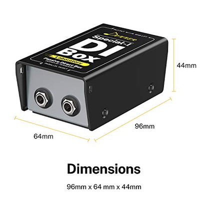 Donner Special-Ⅰ Professional High-Performance Passive DI-Box Unit Hum Eliminator 1/4" instrument Direct Box to balanced & unbalanced XLR (Pack of 2) - size: Compact (Pack of 2)