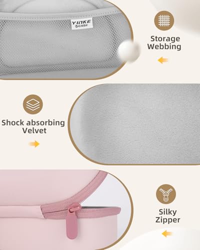 Hard Case for Beats Solo 4/Solo 3/Studio Pro/Studio3 On-Ear Headphones | Universal Portable Travel Organizer Bag, with Honeycomb Lid Protection - color: Pink
