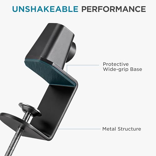 InnoGear Metal Desk Clamp with Wide Compatibility For Microphone Suspension Boom Arm Stand Mic Stand Desk Holder with Adjustable Screw