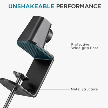 InnoGear Metal Desk Clamp with Wide Compatibility For Microphone Suspension Boom Arm Stand Mic Stand Desk Holder with Adjustable Screw