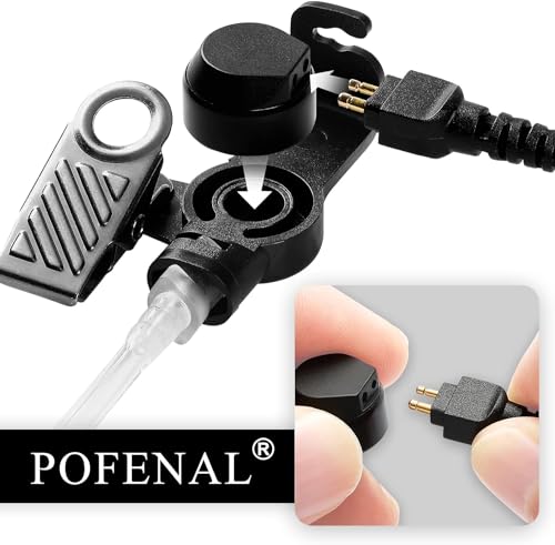 Earpiece Compatible with BTECH, Kenwood, Retevis Walkie Talkie with Mic Tansparent Air Acoustic Tube Headset 4 Pack (Normal) - style: 4Pack-2 wire 2 pin