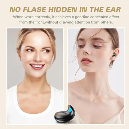Xmenha Flat Invisible Sleep Wireless Earphone IPX5 Waterproof Thin Invisible Sleep Earbuds for Side Sleepers Sleep Ear Buds Smallest Tiny Small Mini Discreet Earbud for Sleeping Invisible Headphones - color: Nude