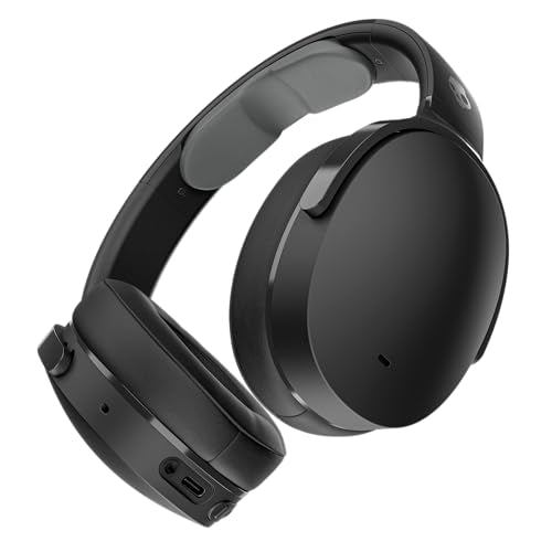Skullcandy Hesh ANC Noise Cancelling Wireless Headphones - True Black | Bluetooth, Noise Cancellation, Over-Ear Fit, 22 Hours Battery, Foldable, Lightweight Design, Microphone, Studying, Travel - color: True Black