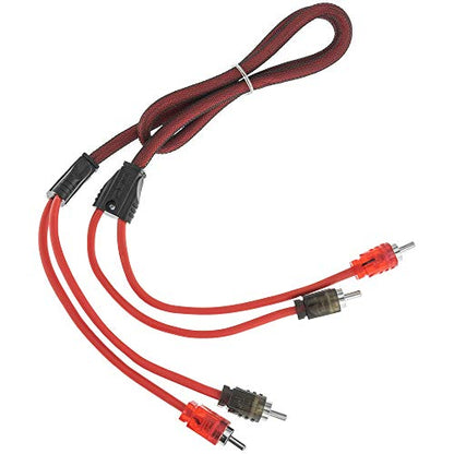 DS18 R3 Ultra Flex RCA Male to 2-Male RCA Cable, Y Splitter Design, (3 Feet) - size: 3 Feet