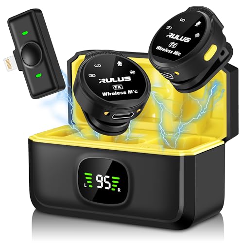 Wireless Lavalier Microphone for for iPhone 14/13/12/11,Noise Cancellation