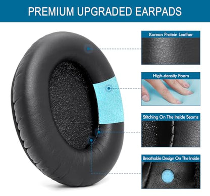 GVOEARS Premium Replacement Ear Pads for HyperX Cloud 1/2/3/Pro - Black | Also for Core/Alpha/Alpha S/Alpha Pro/Flight/Flight S/Stinger, CloudX Stinger Headset & More