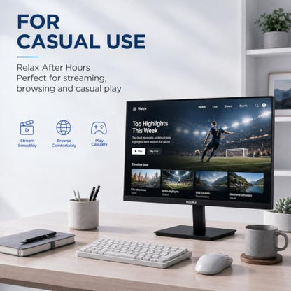 KOORUI 24 inch Computer Monitor, 144Hz FHD VA for Study, Work & Play | Adaptive Sync, 4000:1 Contrast Ratio, 125% sRGB, TÜV Eye Care, HDMI/VGA, VESA & Tilt for Study, Home Office and Play - size: 24.1