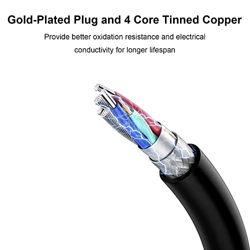 USB to 3.5mm Jack Audio Adapter, AUX Charge Cable for MP3 Player | Works with MP3 Player, Headphones and PC Speakers – Universal Adapter for Devices Without USB Port, Handy Repla