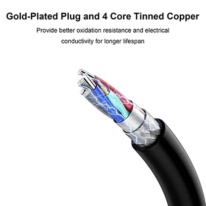 USB to 3.5mm Jack Audio Adapter, AUX Charge Cable for MP3 Player | Works with MP3 Player, Headphones and PC Speakers – Universal Adapter for Devices Without USB Port, Handy Repla