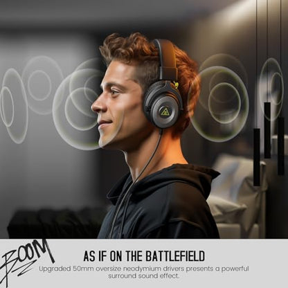 EKSA E900 Gaming Headset with Mic Stereo Headphones for Xbox,PC,PS5 | Detachable Noise Canceling Mic, 3D Surround Sound, Wired Headphone for Gaming, Computer, Laptop, PS4, 3.5MM Jack - color: Black-Sliver