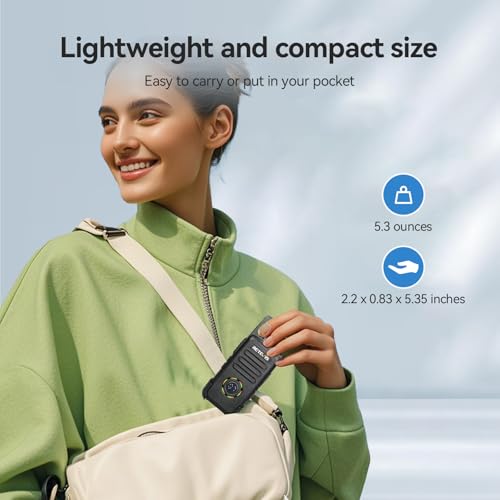 Retevis RT22S Walkie Talkies for Adults, 2 Way Radio with Earpiece(10 Pack) | For Daycare, Hospitality&Retail, Intuitive Channel Display, Lightweight Pocket-Friendly Design, FRS 22CH, All-Day Battery
