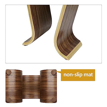 Linkidea Wooden Headphone Stand, Omega Headset Holder Desk Display Hanger for Over-Ear Gaming Headphones Compatible with Audio-Technica, Bose, AKG, Sennheiser, Beats, Sony